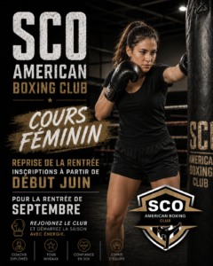 Image de l'article Cours féminin : la boxe au féminin au SCO American Boxing Club